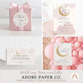 Over het Baby shower Moon Ronde Sticker