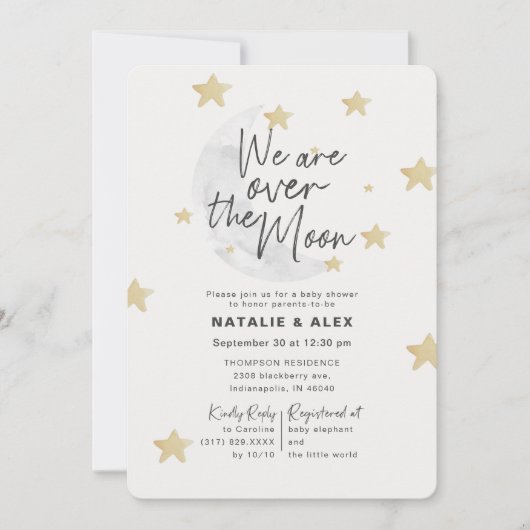 Over het Baby shower Moon & Stars Boy Kaart (Voorkant)