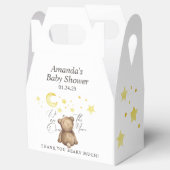Over het Baby shower Moon Teddy Bear Bedankdoosjes (Geopend)