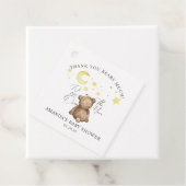 Over het Baby shower Moon Teddy Bear Bedankjes Labels (In situ)