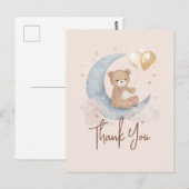 Over het Baby shower Moon Teddy Bear Briefkaart (Voorkant / Achterkant)