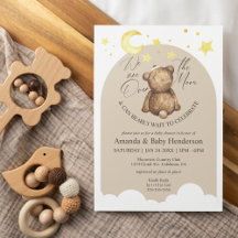 Over het Baby shower Moon Teddy Bear