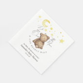 Over het Baby shower Moon Teddy Bear Servet (Hoek)