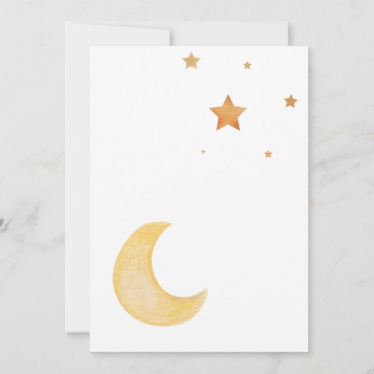 Over het Baby shower Moon Uitnodigen Kaart (Achterkant)