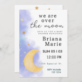 Over het Baby shower Moon Uitnodigen Kaart (Voorkant / Achterkant)