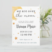 Over het Baby shower Moon Uitnodigen Kaart (Staand voorkant)