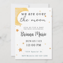 Over het Baby shower Moon Uitnodigen