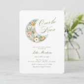 Over het Baby shower Moon Wildflower Kaart (Staand voorkant)