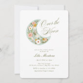 Over het Baby shower Moon Wildflower Kaart (Voorkant)