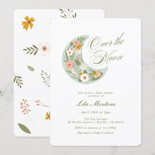 Over het Baby shower Moon Wildflower Kaart