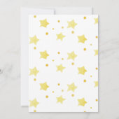 Over het Baby shower Moon Yellow Girl Teddy Bear Kaart (Achterkant)