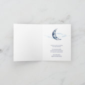 Over het Baby shower op de maan Gevouwen Bedankt v (Binnen)