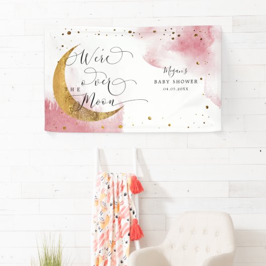 Over het Baby shower van de droomroze hemd Spandoek (Insitu)