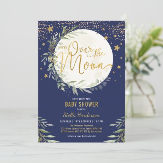 Over het Baby shower van de goudmakerij bij de maa Kaart (Staand voorkant)