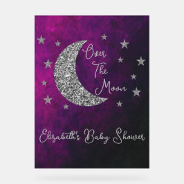 Over het Baby shower van de maan Acryl Bord