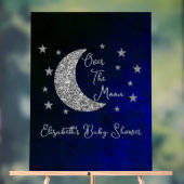 Over het Baby shower van de maan Acryl Bord (Neutraal)
