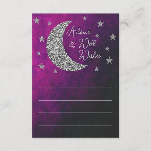 Over het Baby shower van de maan Advieskaart (Voorkant)