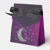 Over het Baby shower van de maan Bedankdoosjes (Voorkant Zijde)