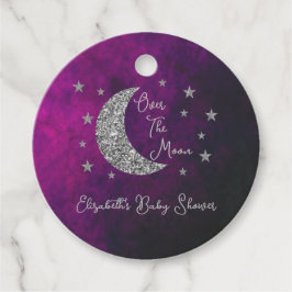 Over het Baby shower van de maan Bedankjes Labels