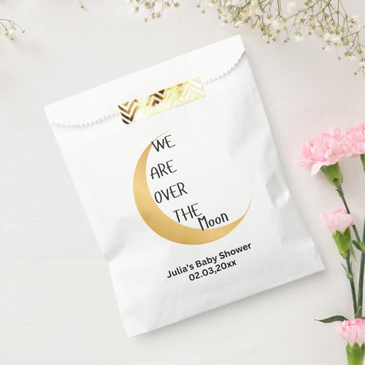 Over het Baby shower van de maan Bedankzakje (Gezegeld)