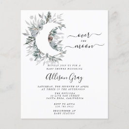 Over het Baby shower van de maan | Begrotingsbroch Flyer