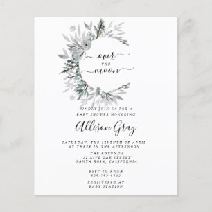 Over het Baby shower van de maan   Begrotingsbroch Flyer