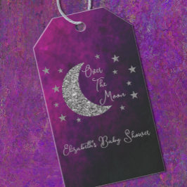 Over het Baby shower van de maan Cadeaulabel