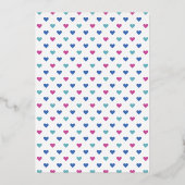 Over het Baby shower van de maan Folie Uitnodiging (Achterkant)