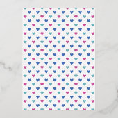 Over het Baby shower van de maan Folie Uitnodiging (Achterkant)