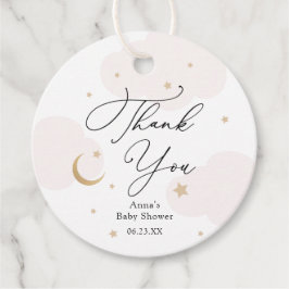 Over het Baby shower van de maan Gift Labels