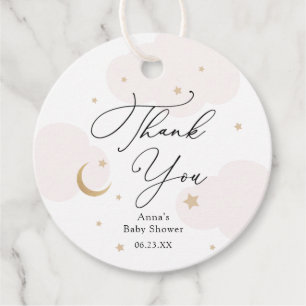 Over het Baby shower van de maan Gift Labels