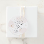 Over het Baby shower van de maan Gift Labels (In situ)