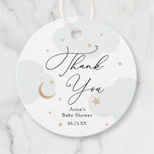 Over het Baby shower van de maan Gift Labels