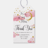 Over het Baby shower van de maan Gift Labels Cadeaulabel (Voorkant)