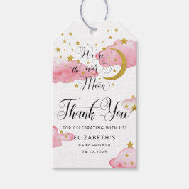 Over het Baby shower van de maan Gift Labels Cadeaulabel