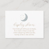 Over het Baby shower van de maan Informatiekaartje (Voorkant)