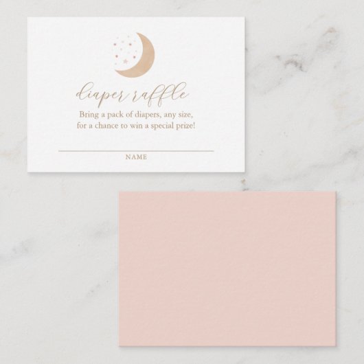 Over het Baby shower van de maan Informatiekaartje (Voorkant / Achterkant)