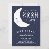 Over het Baby shower van de maan Kaart (Voorkant)