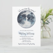 Over het Baby shower van de maan Kaart (Staand voorkant)