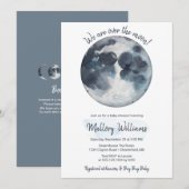 Over het Baby shower van de maan Kaart (Voorkant / Achterkant)