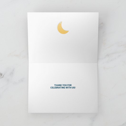 Over het Baby shower van de maan Kaart (Binnen)