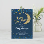 Over het Baby shower van de maan Kaart (Staand voorkant)