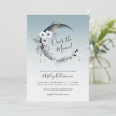 Over het Baby shower van de maan Kaart (Staand voorkant)