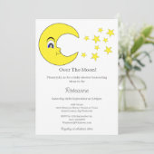 Over het Baby shower van de maan Kaart (Staand voorkant)