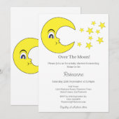 Over het Baby shower van de maan Kaart (Voorkant / Achterkant)