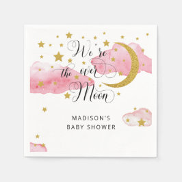 Over het Baby shower van de maan Napkins Servet