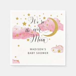 Over het Baby shower van de maan Napkins Servet