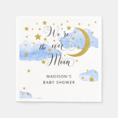 Over het Baby shower van de maan Napkins Servet (Voorkant)