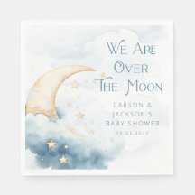 Over het Baby shower van de maan Napkins