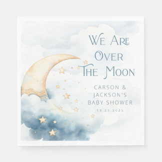 Over het Baby shower van de maan Napkins Servet